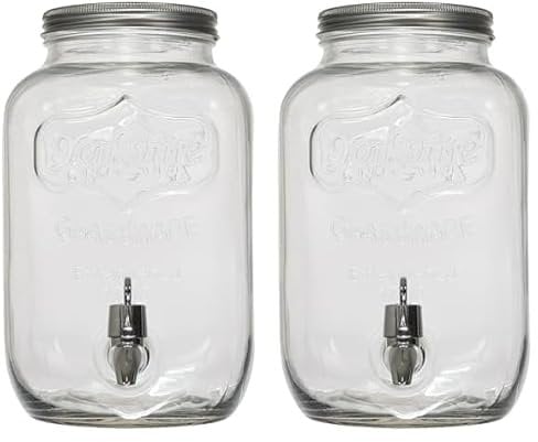 Saveur et Degustation KV7169 Fontaine GLASGETRÄNK 4l, klar, 15 x 15 x 25,5 cm (Packung mit 2)