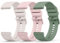 Yisica 3 Piezas Correa para 22mm Reloj Inteligente Hombre Mujer, Liberación Rápida de Silicona Suave Pulseras de Repuesto (Starlight/Rosa/Verde Oliva, 22mm)