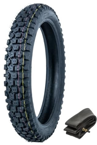 Neumático 4.10 – 18 59P trasero + cámara de aire con válvula TR4 para moto Cross Enduro de goma Union reforzada con tacos