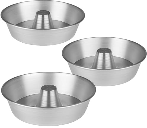 Generico Set 3 Stampi da Forno in Alluminio 99,5% con Cono Centrale – Teglie Ciambella Ruoto Torte Rustiche e Casatiello – Diametri 20cm, 22cm, 24cm – Antiaderenti, Resistenti e Facili da Pulire