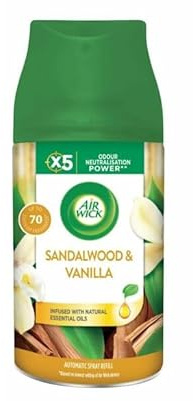Air Wick Freshmatic Vanille und Sandelholz Nachfüllpackung für automatische Lufterfrischer 6x250ml