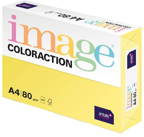 Image Coloraction Lemon Yellow (Florida) A4 210x297mm 80gm2 fsc4 500sh/RM 5rm/BX