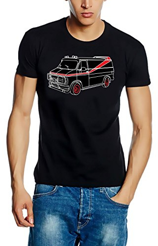 Coole-Fun-T-Shirts Herren T-Shirt A-Team Van - Bus T-Shirt
