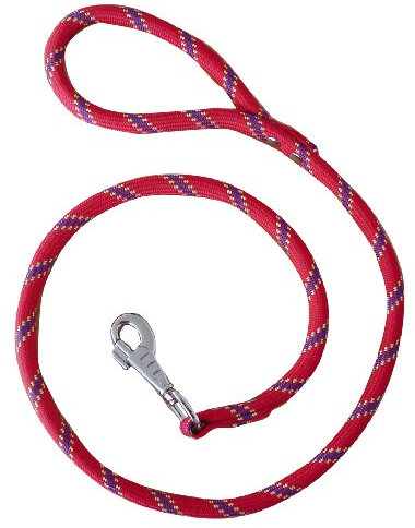 Laisse nylon corde 2 m rouge largeur 13 mm environ pour chien/Zolux