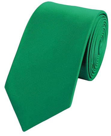 Fabio Farini - einfarbige elegante Unicolor Krawatten für Herren - 6cm/8cm zur Auswahl Grün Klassisch (8cm)