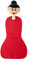 Vigar Dolls Set aus Silikon mit Haken und Saugnapf, ABS, PVC, rot/schwarz, 23.5 X 4.4 X 11 cm, 2