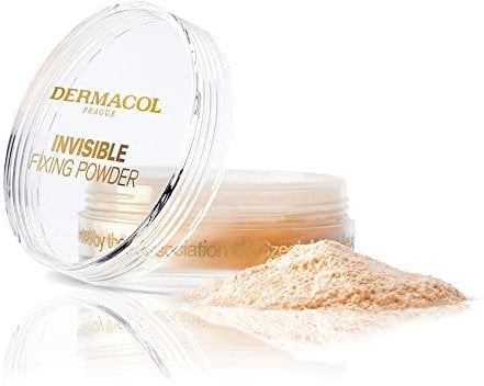 Dermacol - Poudre fixante invisible pour le visage, Poudre translucide et résistante au toucher, poudre libre pour le maquillage, poudre mate sans frangibilité avec houppette, légère, 13,5 g (Natural)