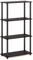 Furinno Turn-N-Tube Scaffali Senza Attrezzi, Legno ingegnerizzato, Noce Scuro (Dark Walnut), Taglia Unica