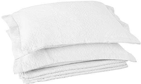 Superior Parure de lit en Coton Motif Fleur de lys - Couverture Chaude pour Toutes Les Saisons - Décoration de Chambre à Coucher - 1 Couvre-lit décoratif bohème - Comprend 1 Couvre-lit et 2 taies