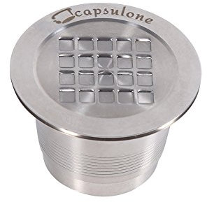 Capsule de Café Compatible Réutilisable Rechargeable d'Acier Inoxydable de Capsules de Café de 2 Types pour la Machine de Nespresso(surface de filetage)