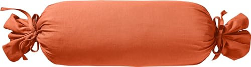 Erwin Müller Nackenrollenbezug Single-Jersey Murnau - Terra Größe 40x15 cm Ø - bügelfrei, strapazierstark, elastisch, mit Bindeband
