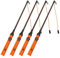 Hianjoo 4 piezas LED Linterna Eléctrica Niños Polo de Linterna para Halloween Linterna Infantil Día de San Martín, Celebraciones de Cumpleaños y Más, 40 cm, Luz Amarilla Cálida, Naranja y Negro