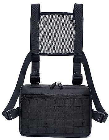 Azarxis Multifunktionale Gürteltasche, Taktisches Militär Hüfttaschen für Wandern Reisen Angeln (Schwarz)