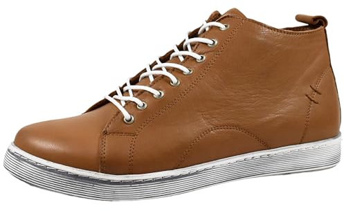 Andrea Conti Damen Stiefelette Leder Boot Reißverschluss lose Einlagen 0348734, Größe:37 EU, Farbe:Braun