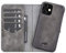 Solo Pelle Lederhülle kompatibel für iPhone 12 Mini in 5.4 Zoll abnehmbare Hülle (2in1) inkl. Kartenfächer für das original Apple iPhone 12 Mini (Vollleder Steingrau)