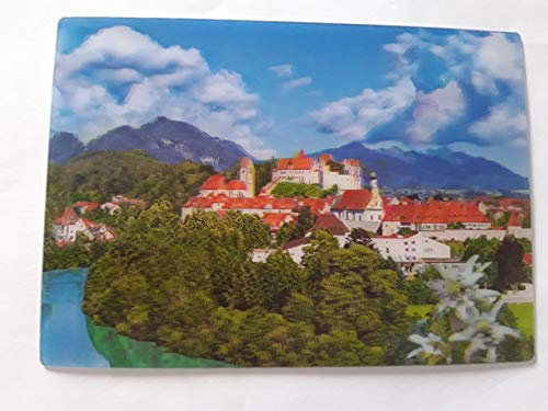Schöning 3 D Ansichtskarte Füssen, Postkarte Wackelkarte Hologrammkarte Bayern
