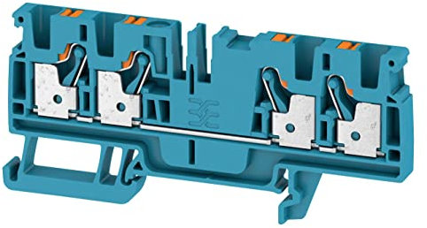 BLOCCO TERMINALE, BLOCCO DIN, 4POS, 12AWG, Morsettiere per montaggio su guida DIN, Qty.1 | 2051520000
