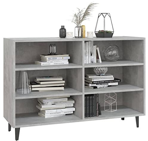 Susany Sideboard Book Cabinet Side Cabinet Storage Cabinet Sideboards Cupboard for Living Room and Bedroom Concrete Grey 103.5x35x70 cm Chipboard