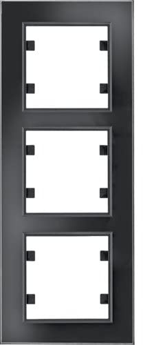 Lumina passion Rahmen 3-fach vertikal Glas schwarz WL9131 hager Polo 8694407002235