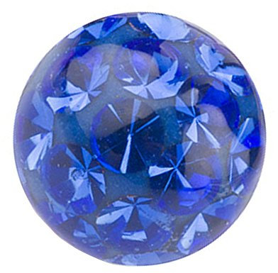 Piercingfaktor Piercing Ersatz Schraubkugel Kugel Verschluss Verschlusskugel Ersatzteile Innengewinde mit Ferido Glitzer Kugel 4mm x 1,2mm Blau