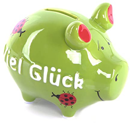 Logbuch-Verlag Hucha con cerdo de la suerte, regalo de Año Nuevo, cumpleaños, graduación de 12,5 cm