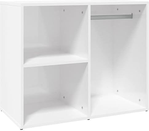 vidaXL Regal für Schminktisch, Ankleideschrank mit viel Stauraum, Schmuckschrank für Schlafzimmer Wohnzimmer, Aufbewahrungsschrank Schrank, Hochglanz-Weiß Holzwerkstoff