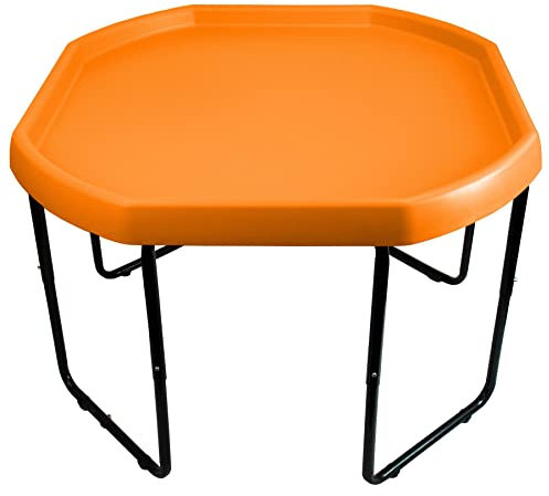 simpa Children's Large 100cm Plastic Sand & Water Pit Toys Mixing Play Tray ORANGE with Height Adjustable Stand.