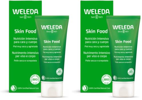 WELEDA Bio Skin Food Feuchtigkeitscreme 30ml - reichhaltige Naturkosmetik Hautpflege SkinFood Hautcreme zur Pflege von sehr trockener Haut. Natürliche Körper- & Gesichtscreme nährt die Haut intensiv