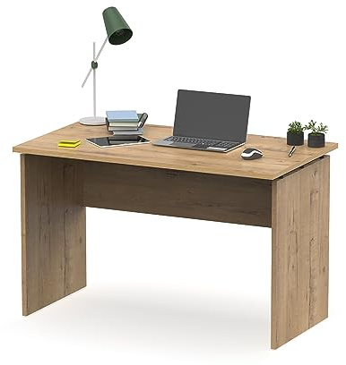 MUEBLES PITARCH | Mesa Despacho, Oficina, Escritorio, Mesa de Ordenador o Estudio, Roble Gold, 76x120x68cm (Alto x Ancho x Fondo) Moderna Modelo Teide