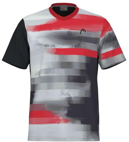 HEAD Herren Topspin T-Shirt Mens Tennis, Print Vision/Schwarz, XL EU