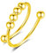INFUSEU Fidget Ring Damen, Fidget Angstring Gold Ringe Verstellbar Bead Einstellbare Spinner Worry Schmuck Anxiety Ring Geschenk für Frauen Damen Mädchen