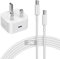 iPhone 16 15 USB C Charger Plug[MFi Certified], PD 20W C Fast Charging Wall Charger with 2M USB-C to USBC Cable for iPhone 16 15/15 Plus/15 Pro/15 Pro Max, iPad Pro/Air/Mini, UK Wall Power Adapter
