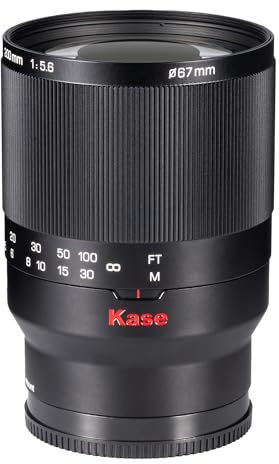 Kase 200 mm F5.6 Teleobjektiv, Spiegelobjektiv, Vollbild, manueller Fokus, für spiegellose Sony E-Mount-Kameras