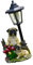 kowaku Garten Mops Hund Statue Solar Post Lampe Outdoor Dekoration für Indoor Outdoor