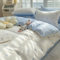Freyamy Bettwäsche 220x240cm 3teilig Weiß Blau Herz Mädchen Bettwaren-Sets Romantisch Liebe Wendebettwäsche 100% Microfaser Liebesmotiv Bettbezug mit Reißverschluss und 2 Kissenbezug 80x80cm
