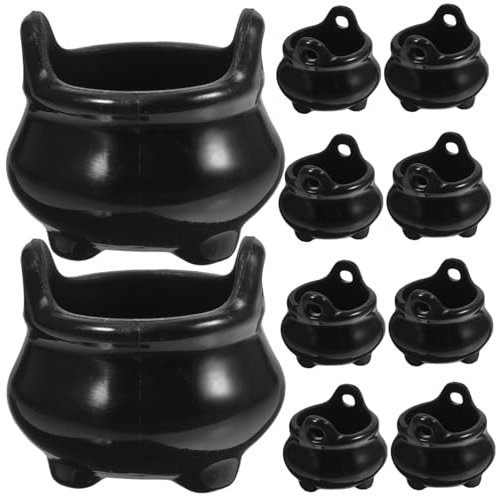 UPKOCH 20stücke Miniatur Kessel Für Halloween Deko Teiliges Aus Lustige Cauldron Töpfe Für Bastelprojekte Und Mikro-landschaften Für Halloween-feiern Und
