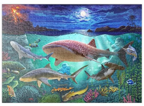 MyPuzzle Im Reich der Haie - Premium 500 Teile Puzzle - MyPuzzle Sonderkollektion von Puzzle Galaxy