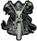 Großer Skelett Rückenpatch – 23,3 x 23,3 cm – Gestickter Aufnäher Biker XXL Rückenaufnäher Motorrad Totenkopf Ghost Rider Patch Backpatch für Motorradjacken Kutten Lederwesten – Hochwertige Stickerei