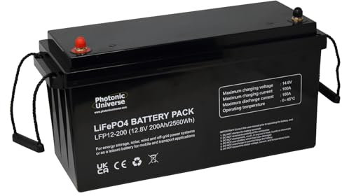 200Ah 12V Lithium battery for leisure, solar, wind, and off-grid applications