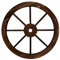 SelectTraders Burntwood Wagon Wheel 40cm Rustic Wooden Wagon Wheel for Garden Decor Vintage Wall Hanging Decoration Outdoor Garden Wall Art Wooden Cart Wheel Home & Patio Ornament