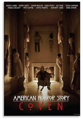 OREAUORN Poster mit American Horror Story Coven (1) auf Leinwand, ästhetisches Vintage-Poster, dekoratives Gemälde für Wohnzimmer, Schlafzimmer, 30 x 45 cm, ungerahmter Stil