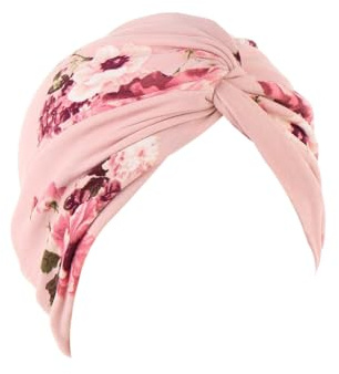 THXFUNAREA Turban Damen Chemo Hüte Chemotherapie Krebs Hut Vorgebunden Beanie Kopfbedeckung Plissee Mütze Kopftuch Damen Rosa