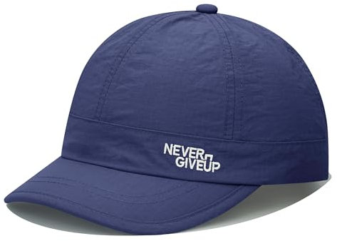 Clakllie Schnelltrocknend Short Brim Cap für Herren Damen Leicht Basecap Wasserdicht Running Dad Caps,BSSQ2505-Navy Blue