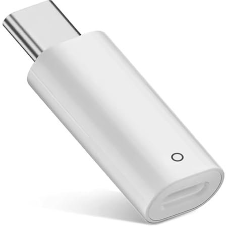 [Bluetooth Versión] Adaptador de Carga Compatible con Apple Pencil 1.ª Generación | Conector de Carga USB-C Macho a Lightning Hembra para iPad 10.ª Generación | Conexión Bluetooth