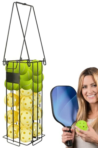 Ranley Tennisball-Picker, Tennisballhalter, Maschine, tragbar, große Kapazität, ergonomische Ausrüstung für Volleyballplatz, Softball, Baseball-Training
