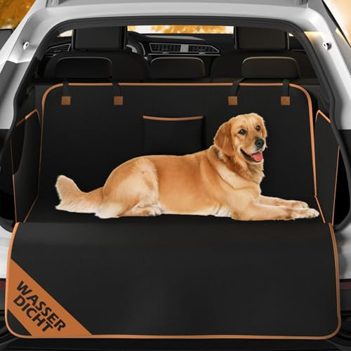 MyeMdan Protection de coffre pour chien avec protection latérale et de seuil de chargement, matériau imperméable et résistant aux rayures 600D, couverture de coffre universelle pour chiens