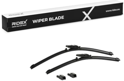 RIDEX Scheibenwischer Set Wischerblätter Satz mit Spoiler Vorne L1: 530mm L2: 450mm Flachbalkenwischblatt Kompatibel mit VW Golf 4 Schrägheck 1J1 298W17224