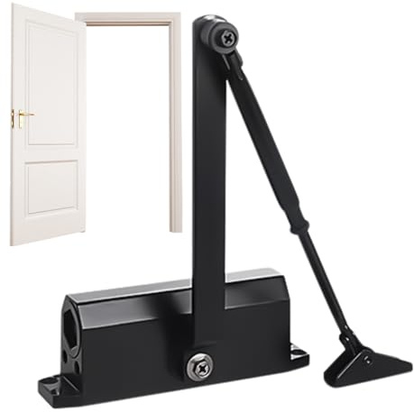 Ferme-porte automatique - Butée hydraulique anti-claquement - Empêche les claquements de porte - Pour garage, armoire, maison, douche, salle de bain, chambre à coucher