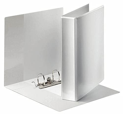 Leitz Esselte Panorama Ordner, Zur individuellen Gestaltung, 3 Außentaschen, A4, 6 cm Rückenbreite, Weiß, 19176