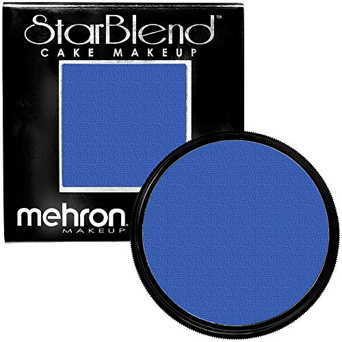 Mehron StarBlend Cake Make-up Puderfoundation 56 g, Blue | Gepresstes Puder für Gesicht und Körper, nass oder trocken anwendbar. Hochpigmentiert mit voller Deckkraft